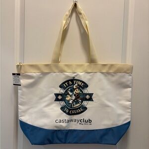 Disney Cruise Line Castaway Cruise Tote Bag - White and Blue